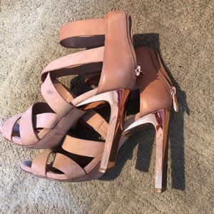 Vero Cuoio Light Pink with Rose Gold High Heels